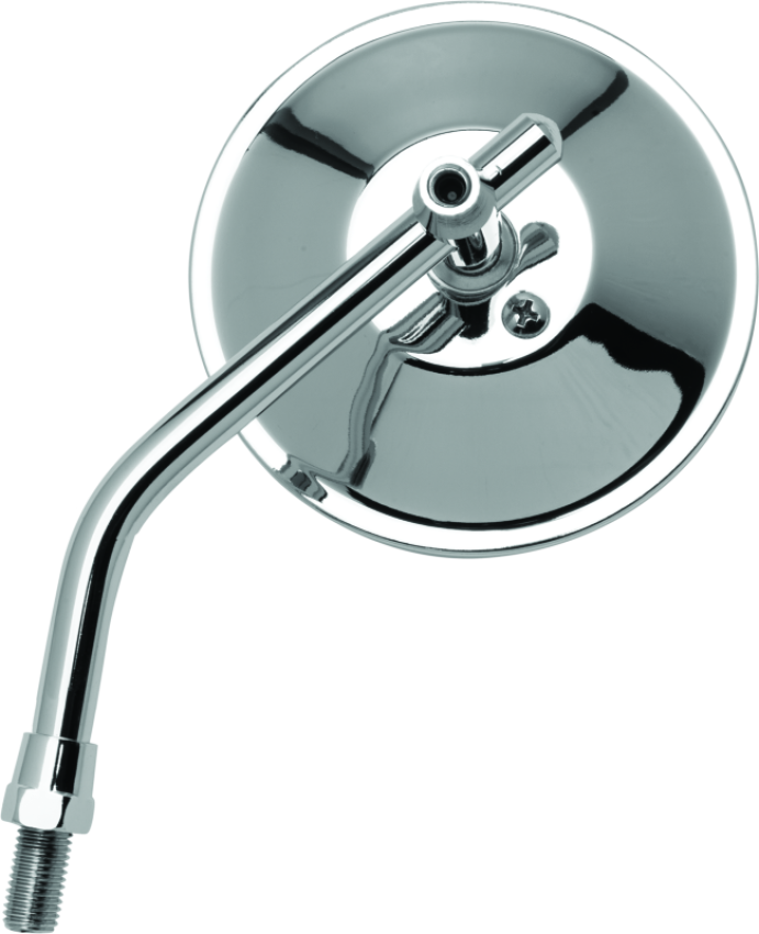 BikeMaster 600800 4in Adjustable Round Mirror 10mm - Each - Chrome