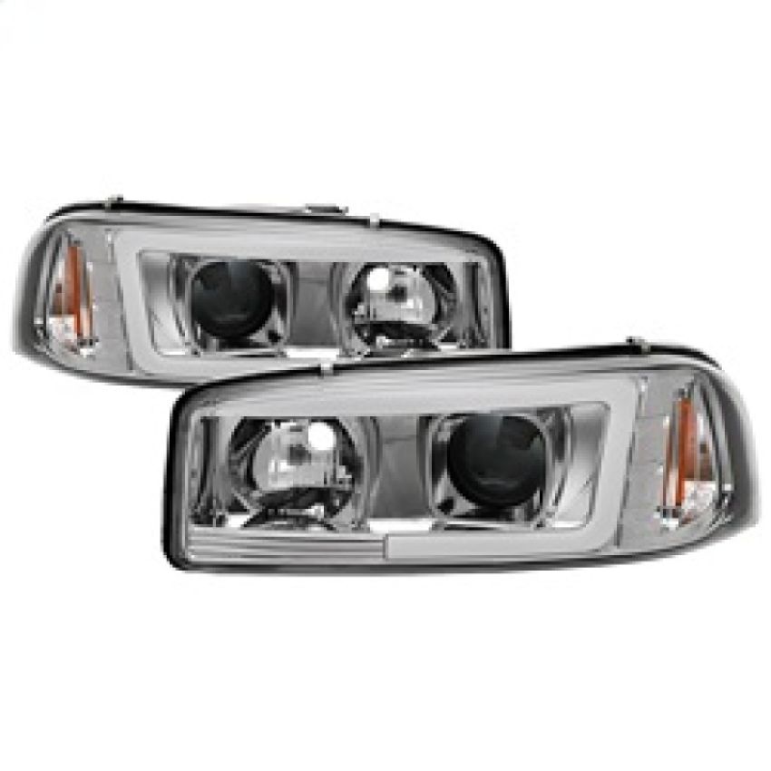 SPYDER 5084620 Projector Headlights - Version 2 - Light Bar DRL - Chrome