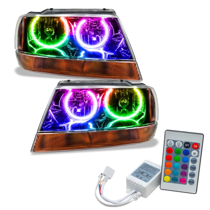 Oracle Lighting 7167-504 SMD Pre-Assembled Headlights, Black Bezel, ColorSHIFT(tm) - Simple