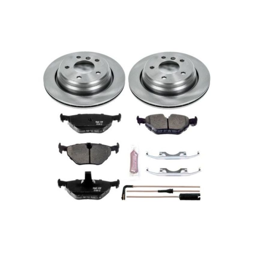 PowerStop KOE3125 OE Stock Replacement Low-Dust Ceramic Brake Pad and Rotor Kit