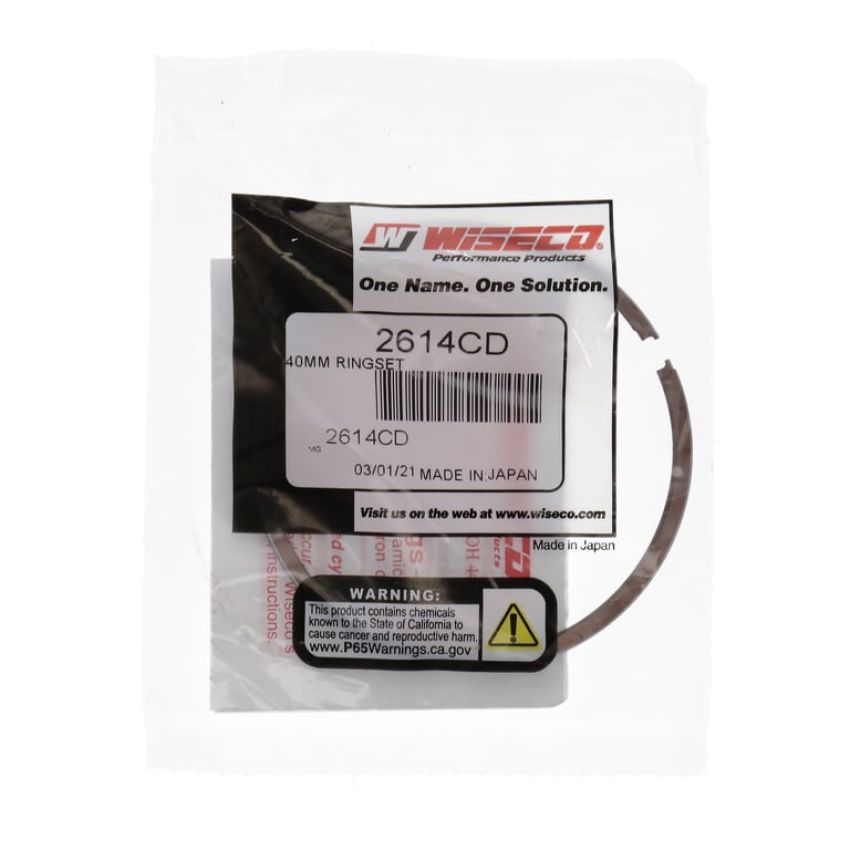 Wiseco 2614CD Wiseco Piston Ring Set, 2 Cycle, 66.40 MM Bore