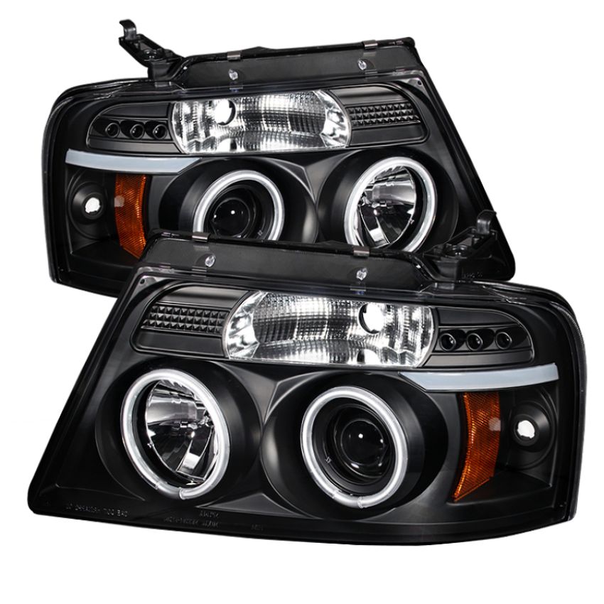 SPYDER 5030085 Projector Headlights - Version 2 - CCFL Halo - Black