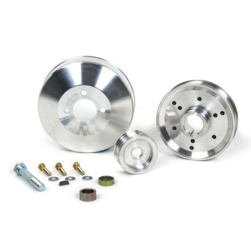BBK Performance Parts 1555 1996-2001 MUSTANG GT/COBRA 3 PC UNDER DRIVE PULLEY KIT (ALUMINUM)