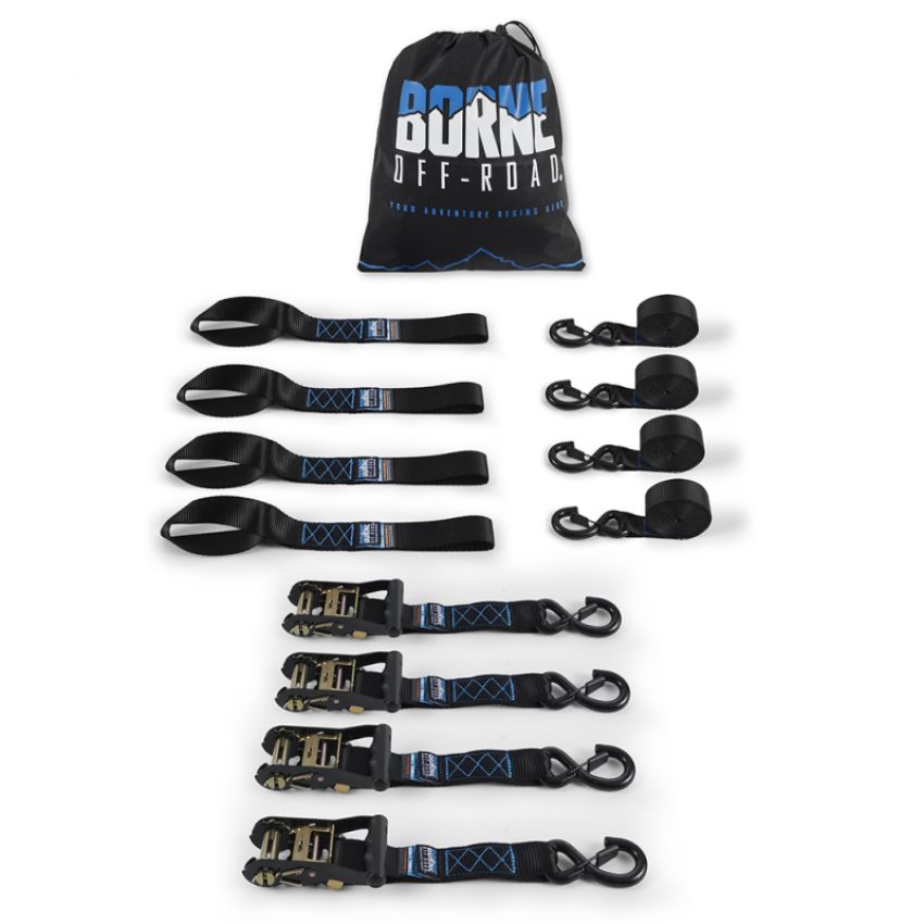 Borne Off-Road BNRTC-TDHD-4BK Ratchet Tie-Down
