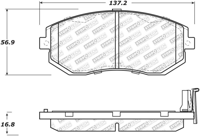 Stoptech 305.15390 Street Select Brake Pads - Front