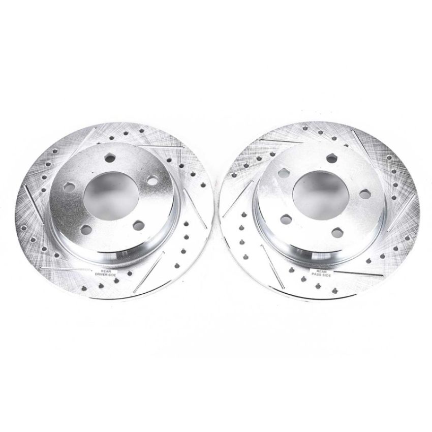 PowerStop JBR1114XPR PowerStop Evolution Performance Drilled, Slotted & Plated Brake Rotor Pair