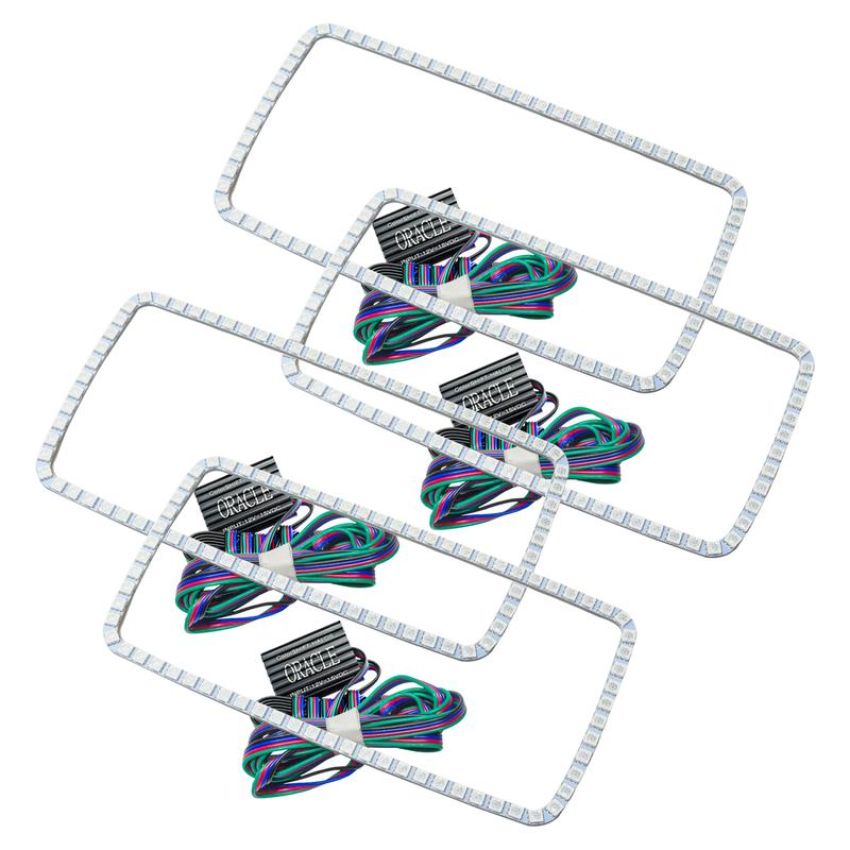 Oracle Lighting 2629-334 ColorSHIFT(tm) Halo Kit, New Square Ring Design, ColorSHIFT(tm) - No Controller
