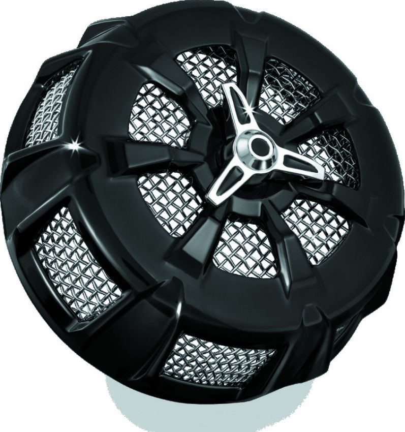 Kuryakyn 9438 Alley Cat Air Cleaner Cover Screamin Eagle Stage 1 Kits Gloss Black