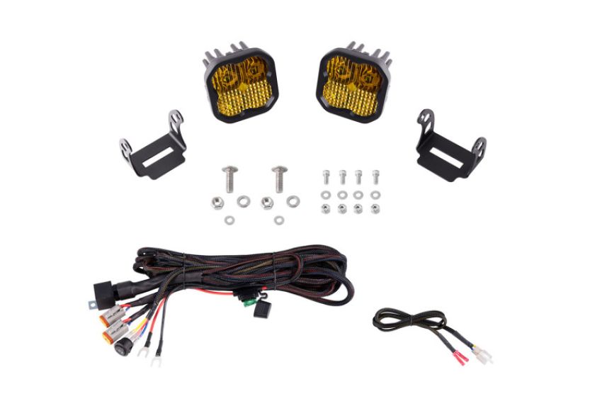 Diode Dynamics DD7187 2021 Ford Bronco SS3 LED Ditch Light Kit - Yellow Pro Combo