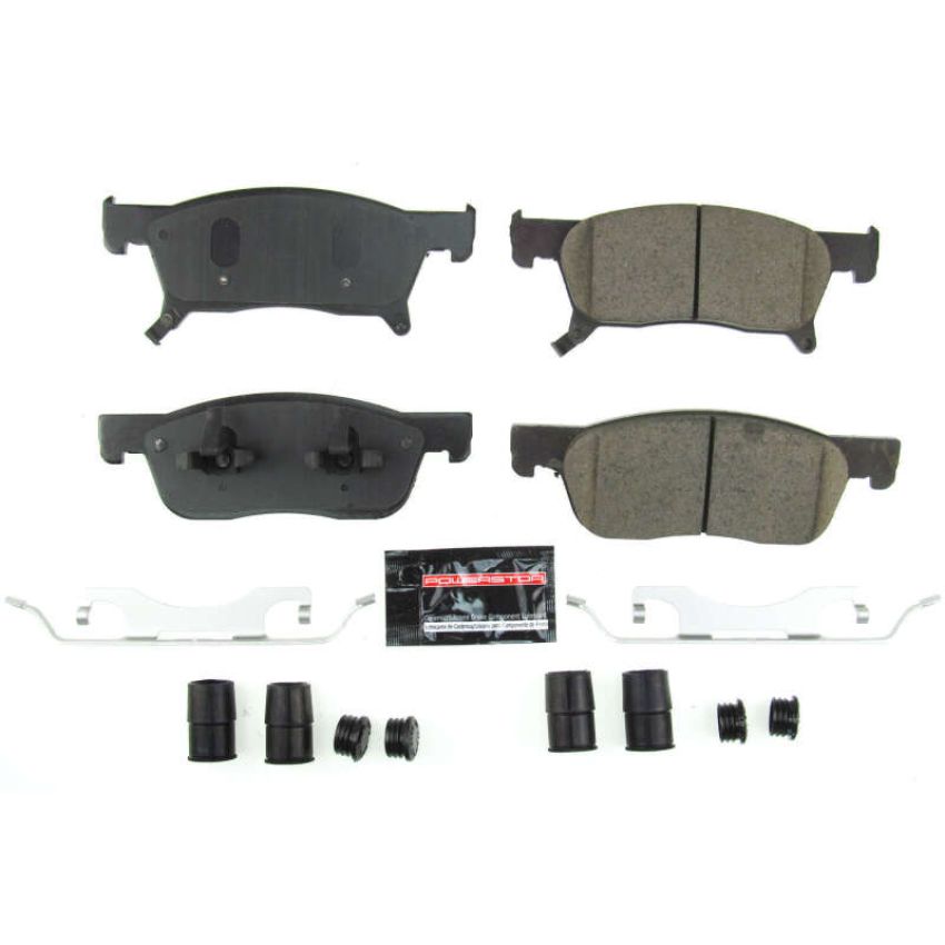 PowerStop Z23-2170 PowerStop - Z23 Daily Driver Carbon-Fiber Ceramic Brake Pads with Hardware Kit