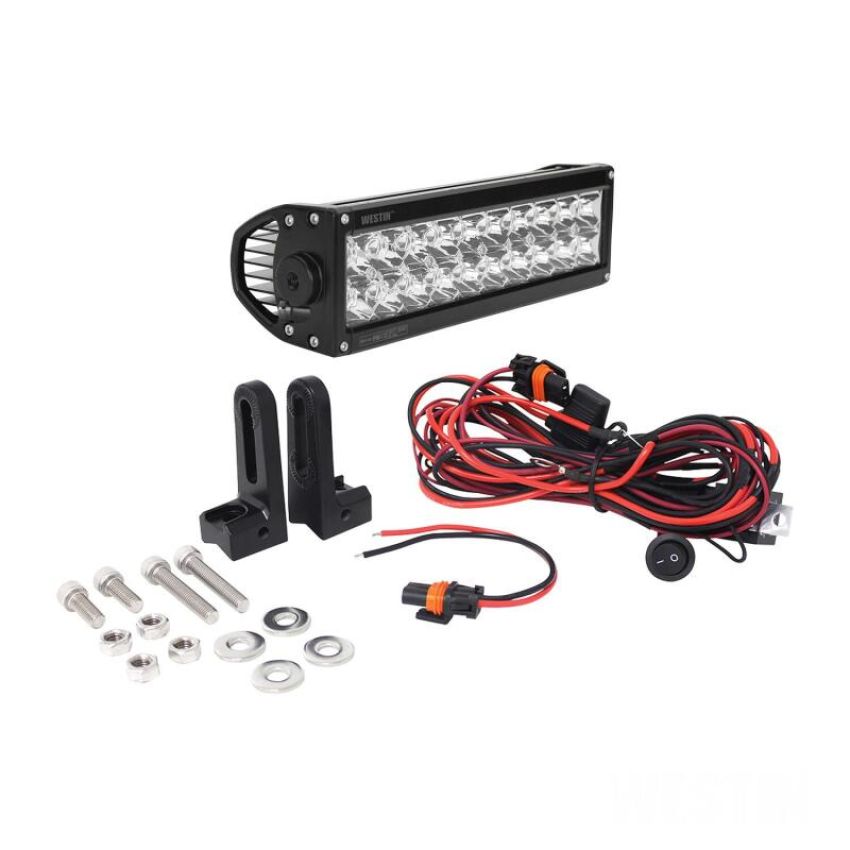 Westin Performance2X LED Light Bar Low Profile Double Row 10 inch Flex w/3W Osram - Black