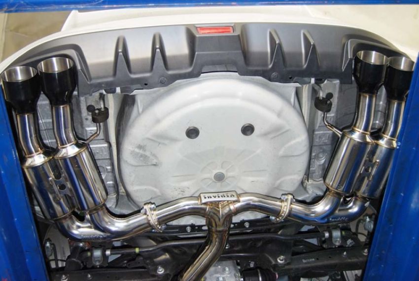 Invidia HS15STIGM4SB 2015+ Subaru WRX / STI Gemini/R400 Single Layer Quad Black Tip Cat-Back Exhaust