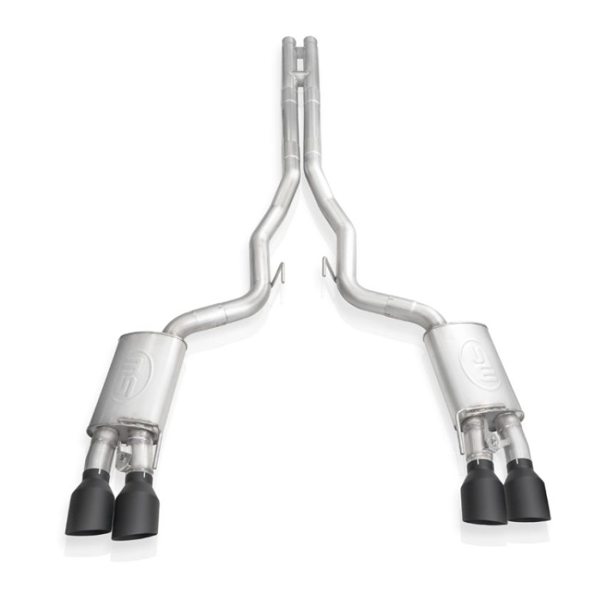 Stainless Works GT500CBHFCLB 2020 Ford GT500 Legend Catback H-Pipe Exhaust Factory Connect - Black Tips