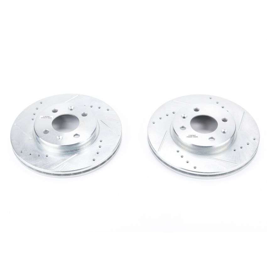 PowerStop JBR1566XPR PowerStop Evolution Performance Drilled, Slotted & Plated Brake Rotor Pair