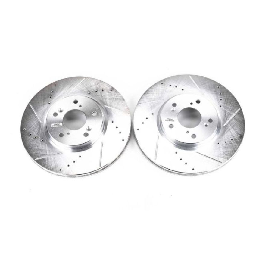 PowerStop JBR1143XPR PowerStop Evolution Performance Drilled, Slotted & Plated Brake Rotor Pair