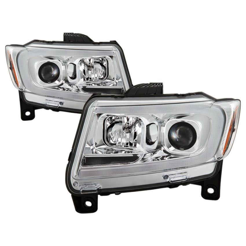 SPYDER 5085801 Light Bar Projector Headlights - Chrome