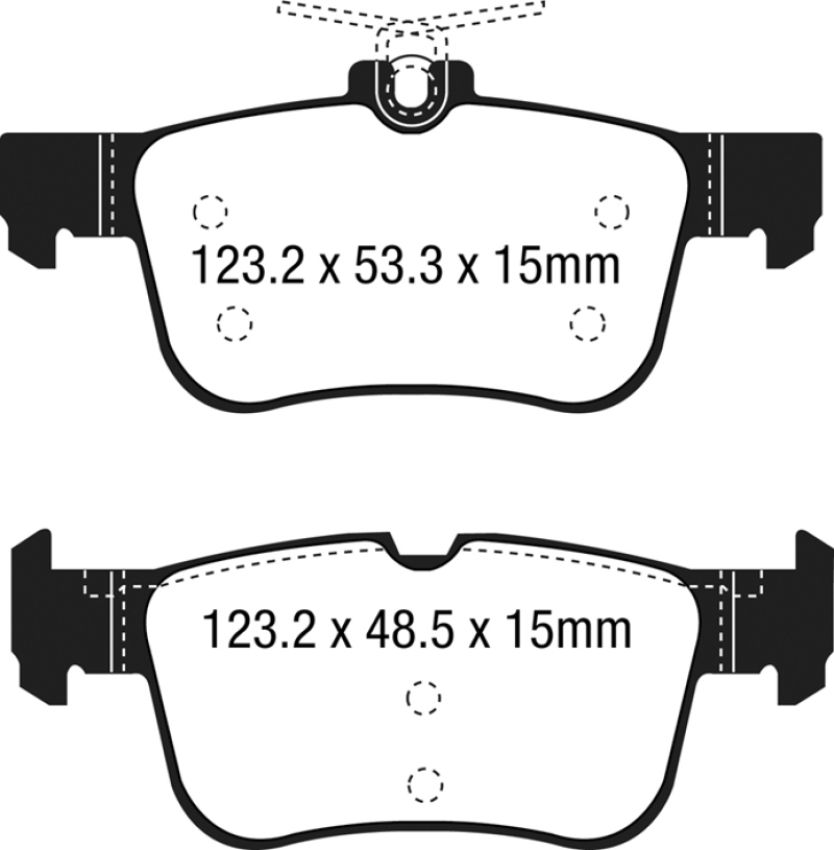 EBC Brakes DP63047 6000 Series Greenstuff Truck/SUV Brakes Disc Pads