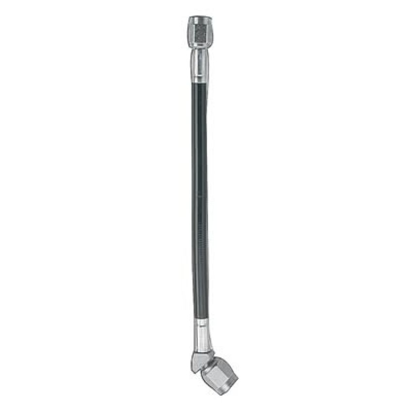FRAGOLA FRG342016 3an Black Covered PTFE Hose 16in OAL Str/45 Deg
