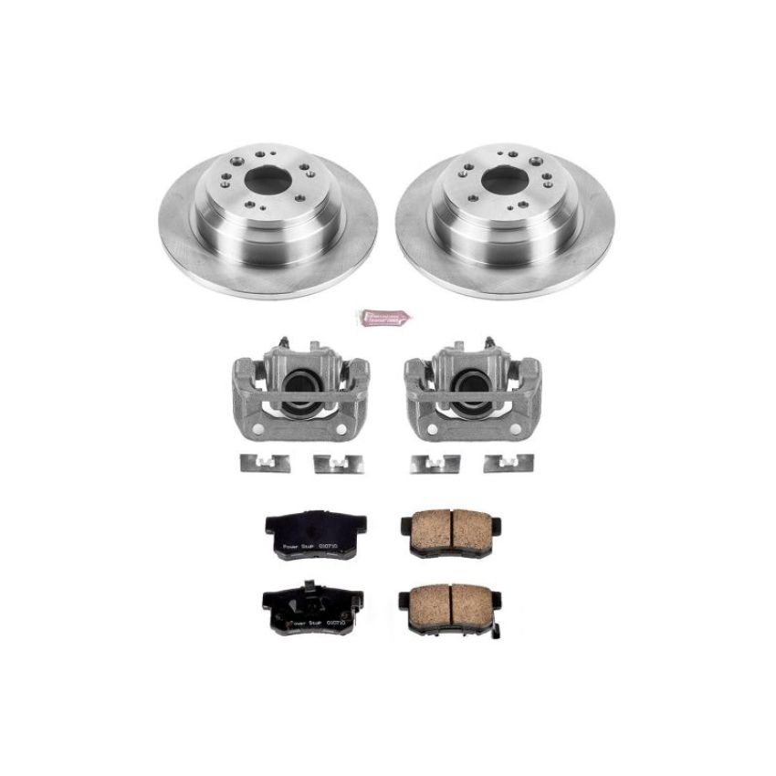 PowerStop KCOE5859 OE Stock Replacement Low-Dust Ceramic Brake Pad, Rotor and Caliper Kit