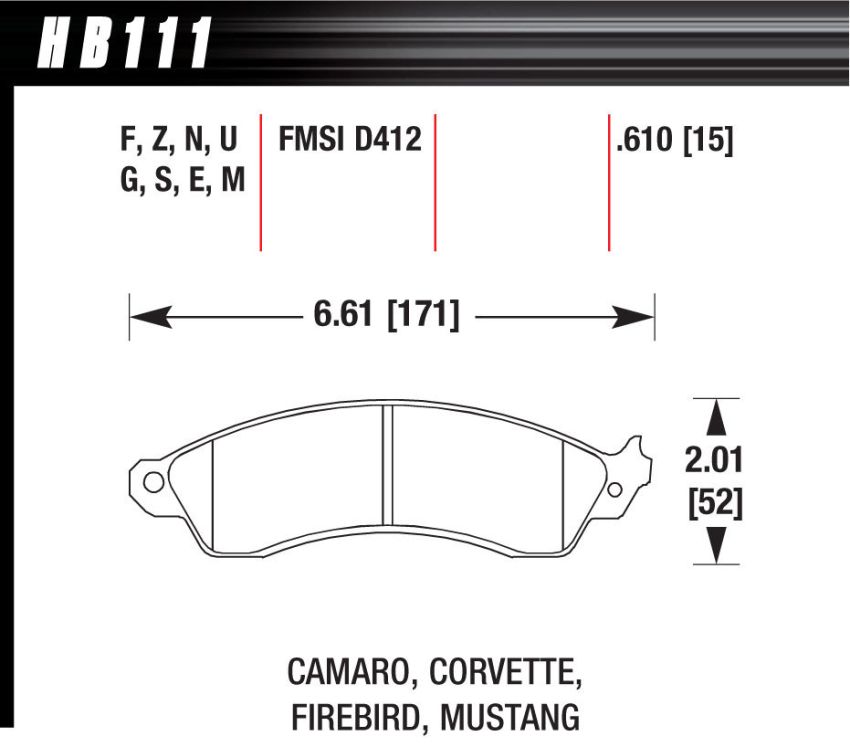 Hawk Performance HB111F.610 HPS Disc Brake Pad