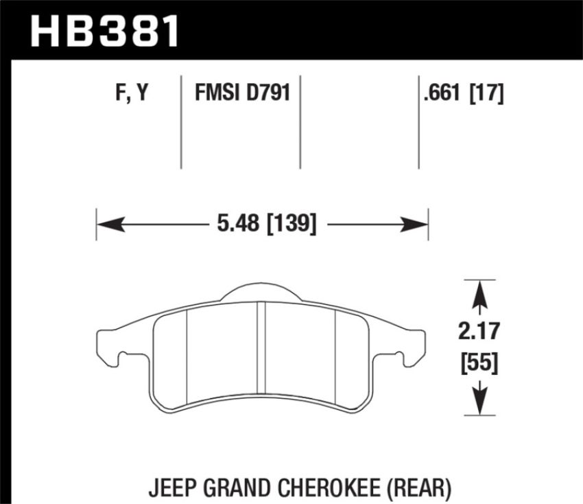 Hawk Performance HB381Y.661 LTS Disc Brake Pad