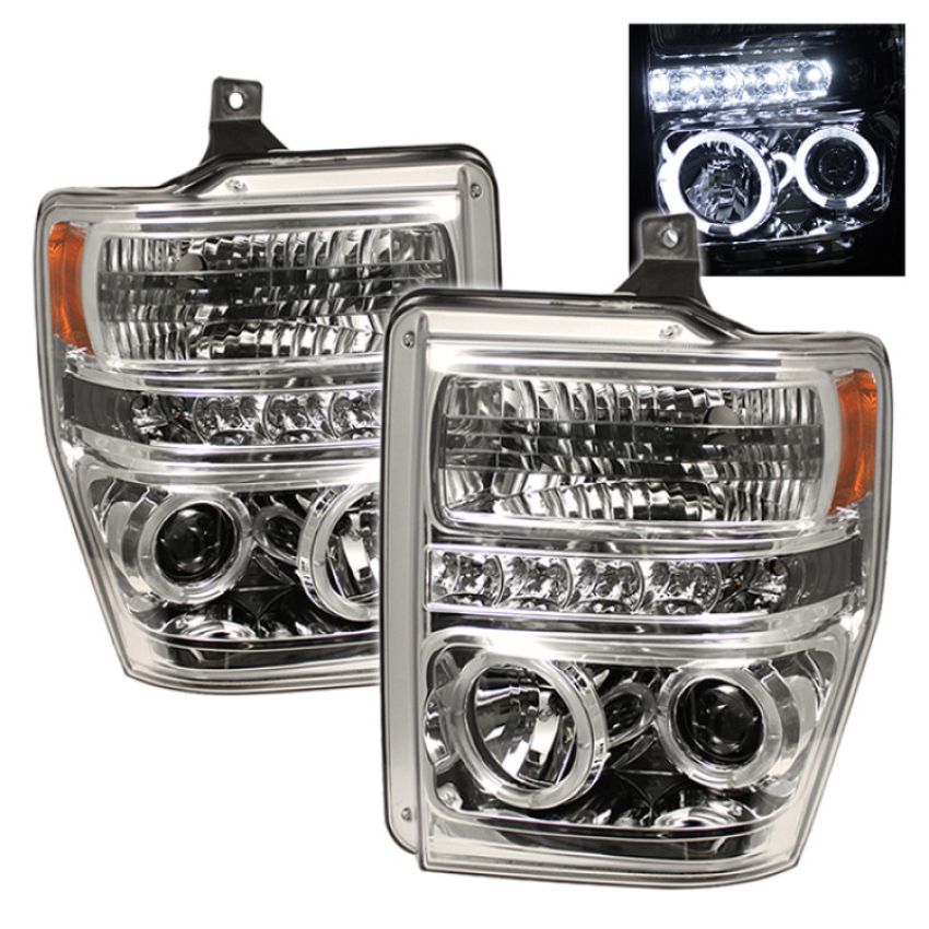 SPYDER 5010582 Projector Headlights - LED Halo - Chrome