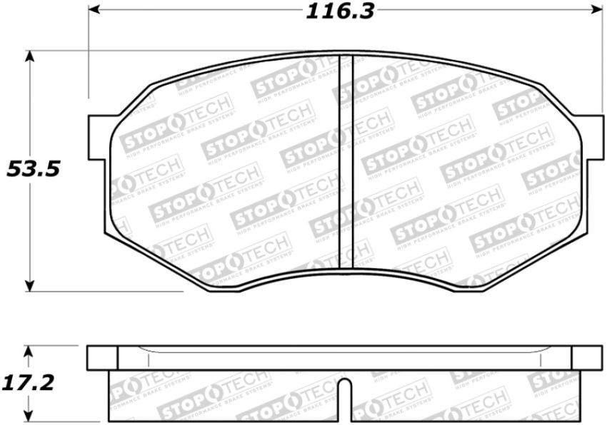 Stoptech 309.04330 Sport Brake Pads w/Shims and Hardware - Front