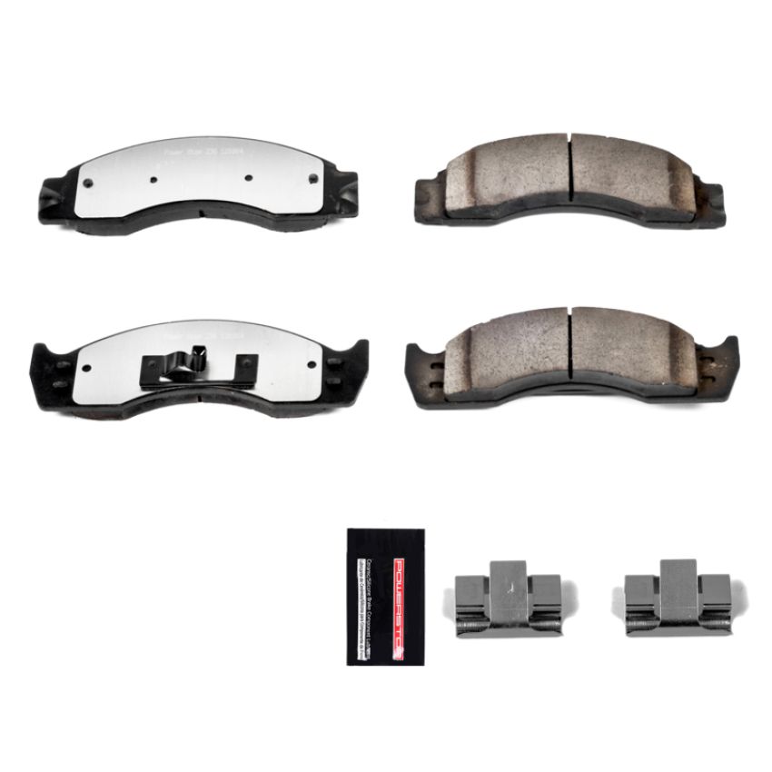 PowerStop Z36-411 PowerStop - Z36 Truck and SUV Carbon-Fiber Ceramic Brake Pads with Hardware Kit