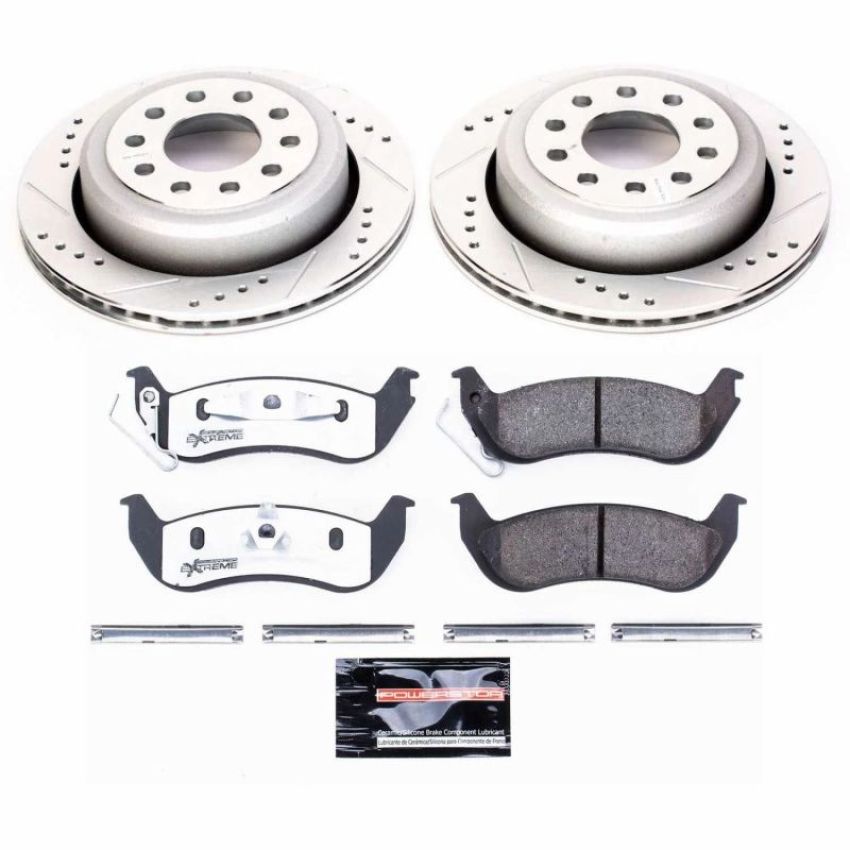 PowerStop K5293-26 Z26 Street Performance Ceramic Brake Pad and Drilled & Slotted Rotor Kit