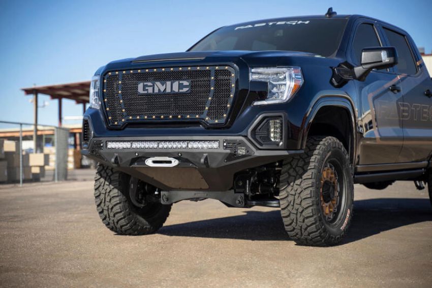 Addictive Desert Designs F471423030103 2019 GMC Sierra 1500 SF Front Bumper w/ Winch Mount&Sensor Cutout