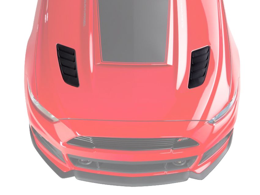 ROUSH 2015-2017 Ford Mustang Black Heat Extractors