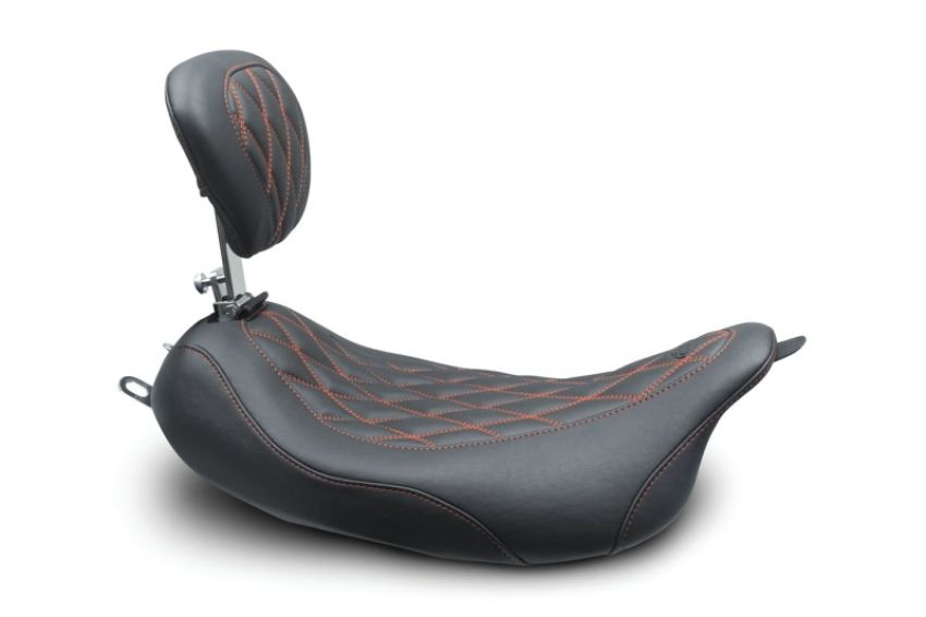 Mustang Motorcycle 79727AB Solo with Driver Backrest Diamond
