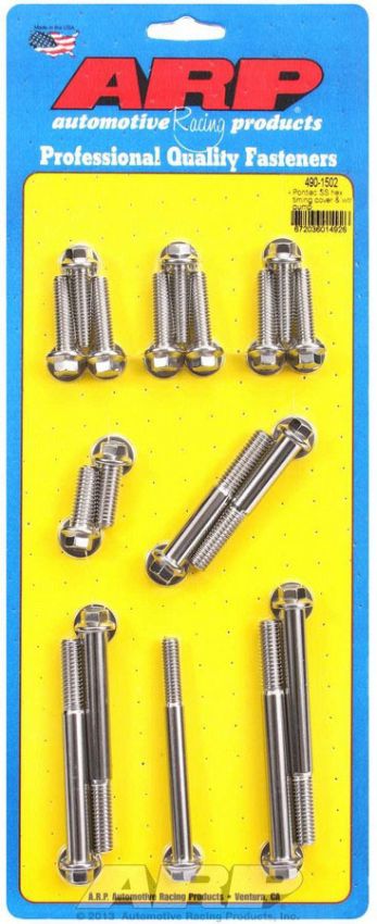 ARP ARP490-1502 Pontiac S/S Timing Cover Bolt Kit 6pt.