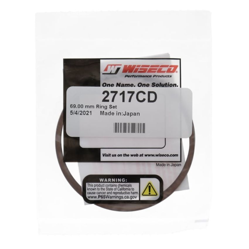 Wiseco 2717CD Wiseco Piston Ring Set, 2 Cycle, 69.00 MM Bore