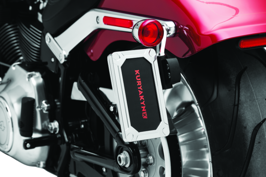 Kuryakyn 3141 Nova Side Mount License Plate Frame Gloss Chrome