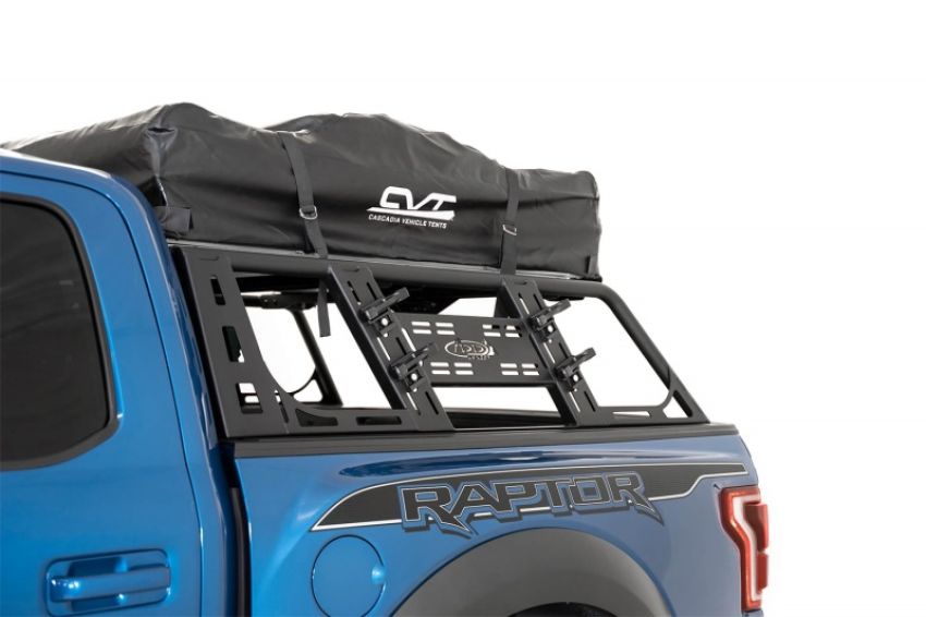 Addictive Desert Designs C118822000103 2015+ Ford F-150 Overlander Chase Rack w/ 3rd Brake Light - Hammer Black