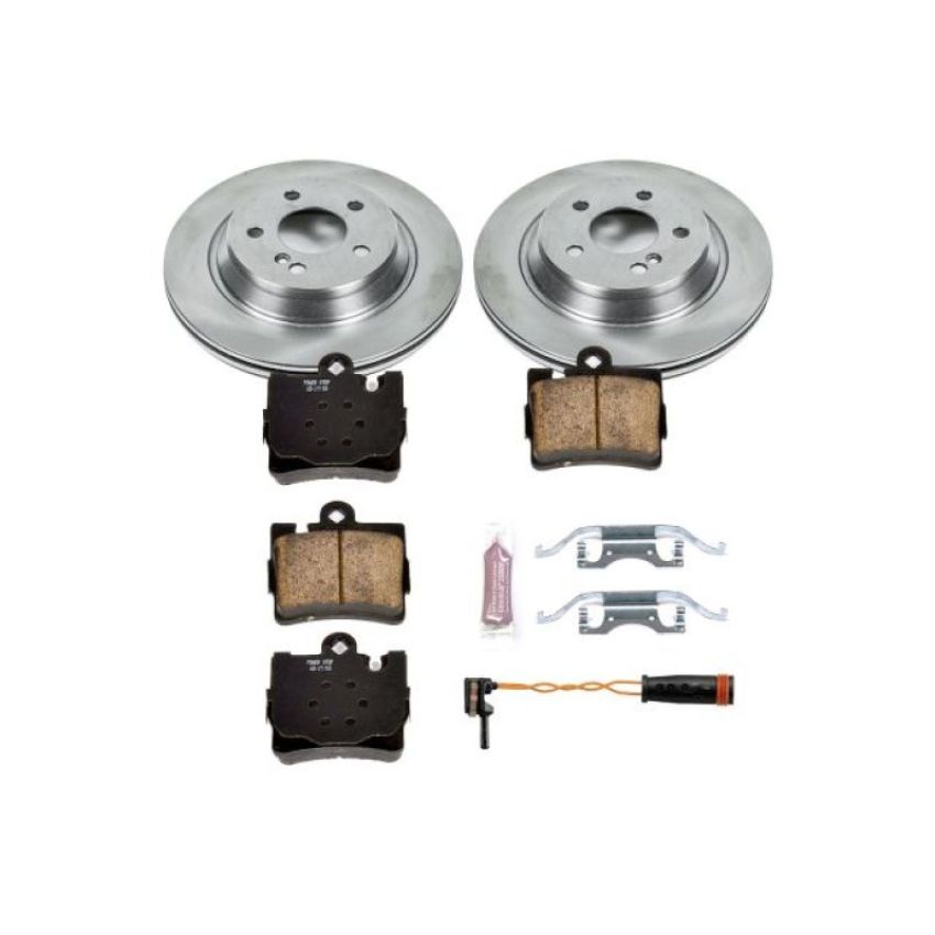 PowerStop KOE6201 OE Stock Replacement Low-Dust Ceramic Brake Pad and Rotor Kit