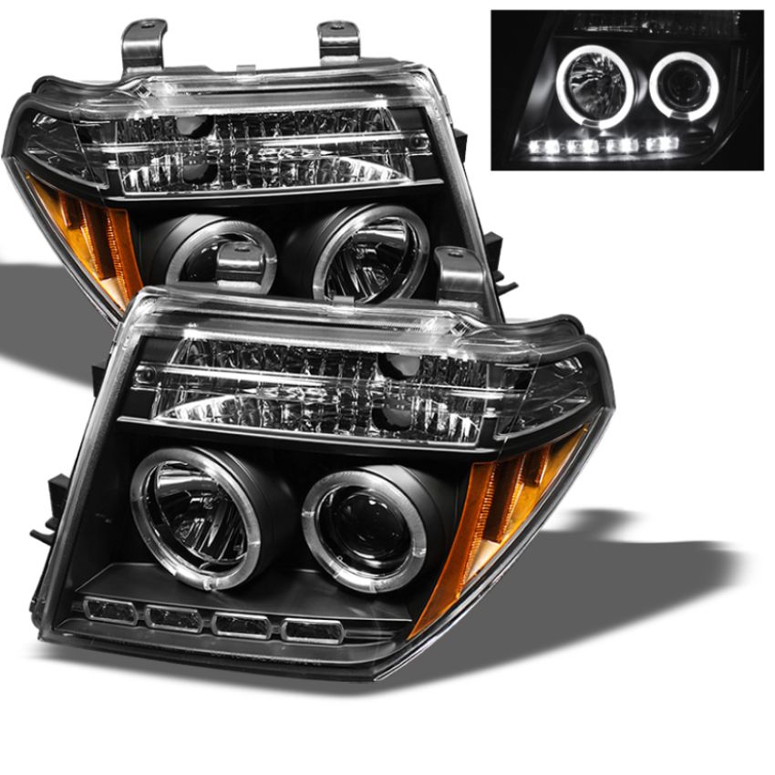 SPYDER 5011527 Projector Headlights - LED Halo - Black