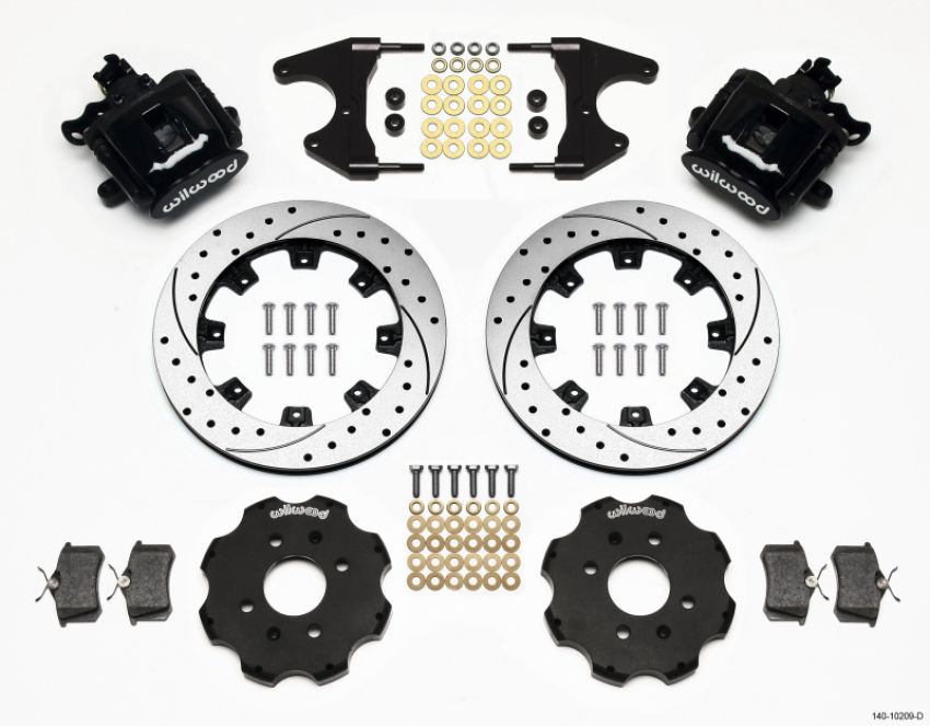 Wilwood 140-10209-D Combination Parking Brake Rear Kit 12.19in Drilled Civic / Integra Drum 2.46 Hub Offset