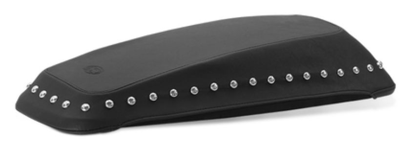 Mustang Motorcycle 77623 Mustang 08-21 Harley FL Touring Saddlebag Lid Covers w/ Studs - Black