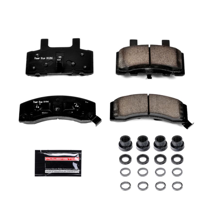PowerStop Z23-370 PowerStop - Z23 Daily Driver Carbon-Fiber Ceramic Brake Pads with Hardware Kit