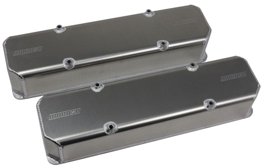 MOROSO MOR68321 SBC Fab Alm Valve Cover Set -MBE 10/13 Deg Heads