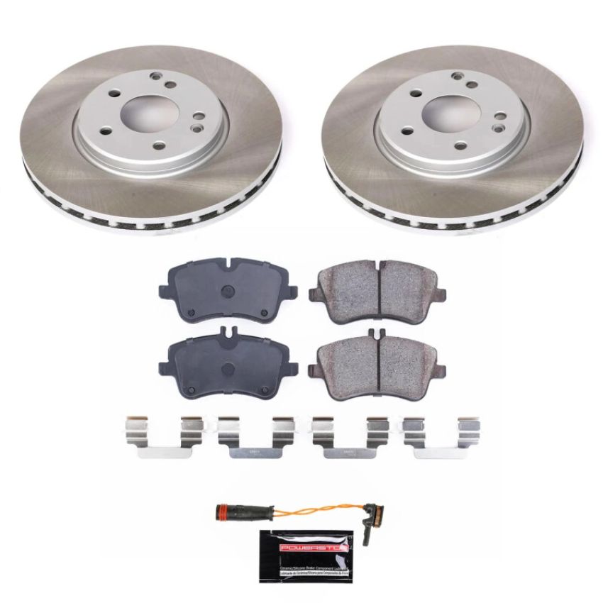 PowerStop SC6702 Semi-Coated Rotor and Low-Dust Ceramic Brake Pad Kit