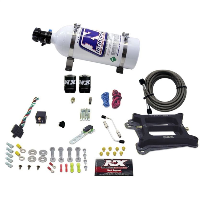 Nitrous Express 50045-05 4150 4-BBL/ALCOHOL (100-200-300-400-500HP) WITH 5LB BOTTLE