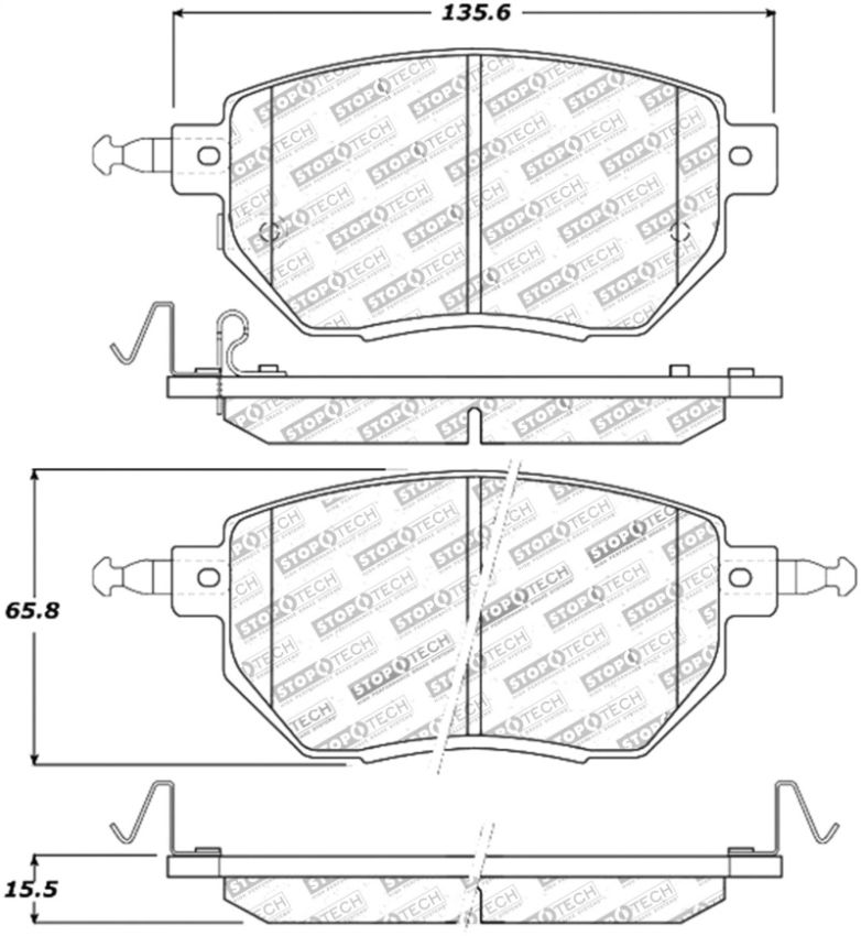 StopTech Performance 03-11/05 Infinity / 05-06 Nissan Front Brake Pads
