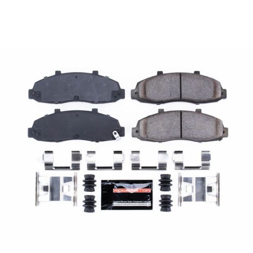 PowerStop Z23-679 PowerStop - Z23 Daily Driver Carbon-Fiber Ceramic Brake Pads with Hardware Kit