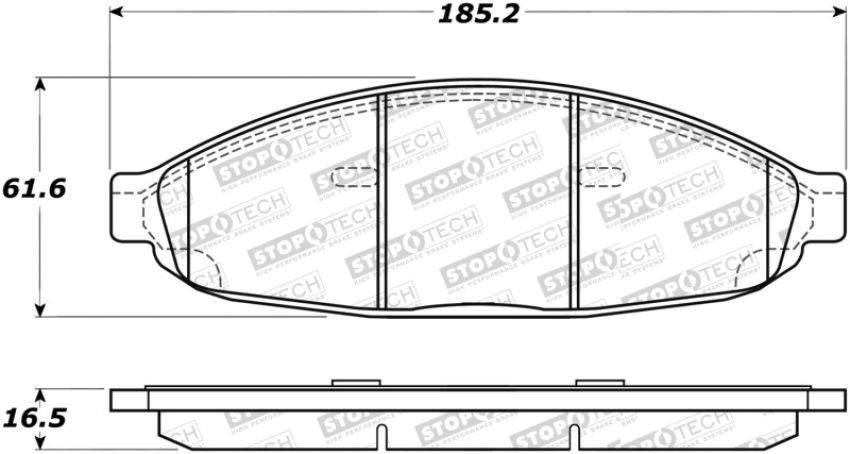 Stoptech 305.09970 Street Select Brake Pads - Rear