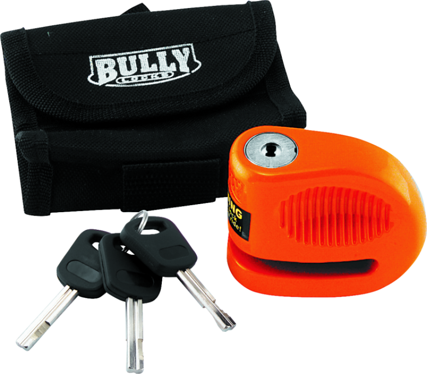 BikeMaster 132222 Bully Lock Disc Orange w/ Pouch - 5.5mm