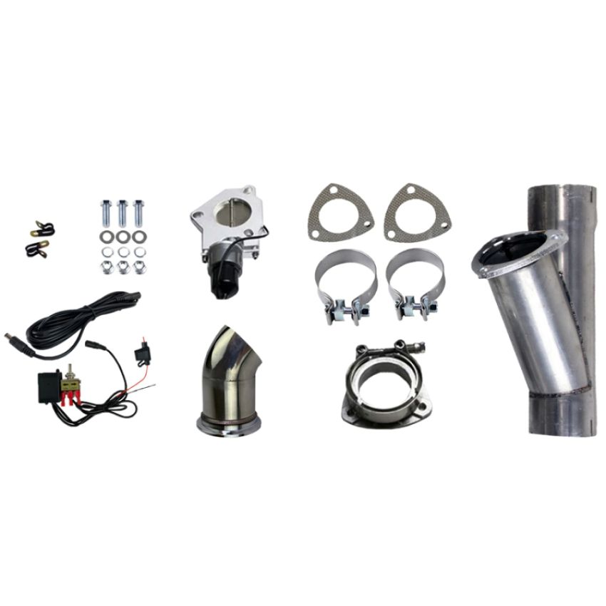 Granatelli Motor Sports 303530 Electronic Exhaust Cutout Systems - Aluminized Mild Steel - Slip Fit