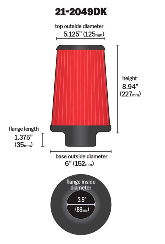 AEM 21-2049DK AEM DryFlow Air Filter